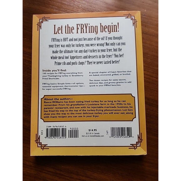 The Ultimate Turkey Fryer Cookbook Reece Williams Meat Fish Veggies Desserts PB - Picture 2 of 12